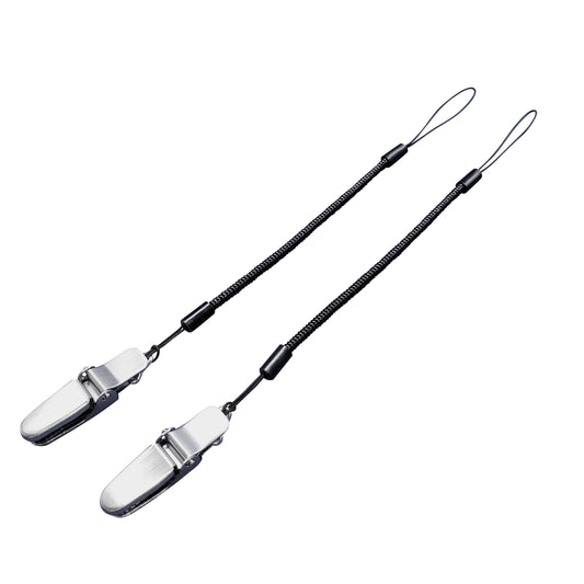 【日本製】超軽量スリム コイルストラップ 金属クリップ付 2本セット 20〜65cm | BeyonMind