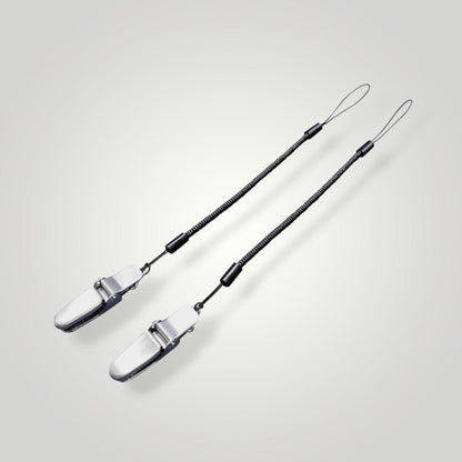 超軽量スリム コイルストラップ 金属クリップ付 2本セット 20〜65cm | BeyonMind - BeyonMind