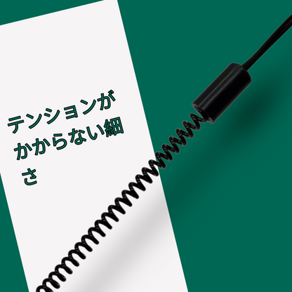 【日本製】文具ホルダー 落下防止ストラップ 2本セット クリップ式 シリコンリング付 伸縮コイル 現場・オフィス用 ｜ BeyonMind